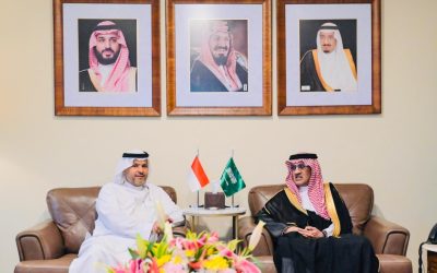 IMF President Al-Dosari Meets Saudi Ambassador to Indonesia on Sidelines of Asian Minifootball Meetings